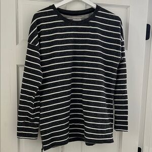 Lou & Grey LOFT Black and White Striped Top
